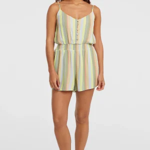 Playsuit met knoopsluiting en dunne bandjes | Multi Must Haves Stripe