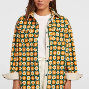 O'Riginals Superfleece blouse | Green Retro Flower