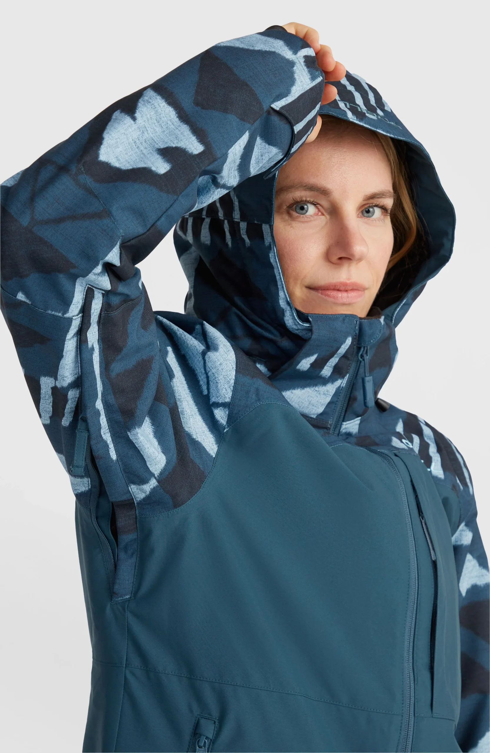 Aplite Plus wintersportjas | Blue Triangle Ikat - Afbeelding 3