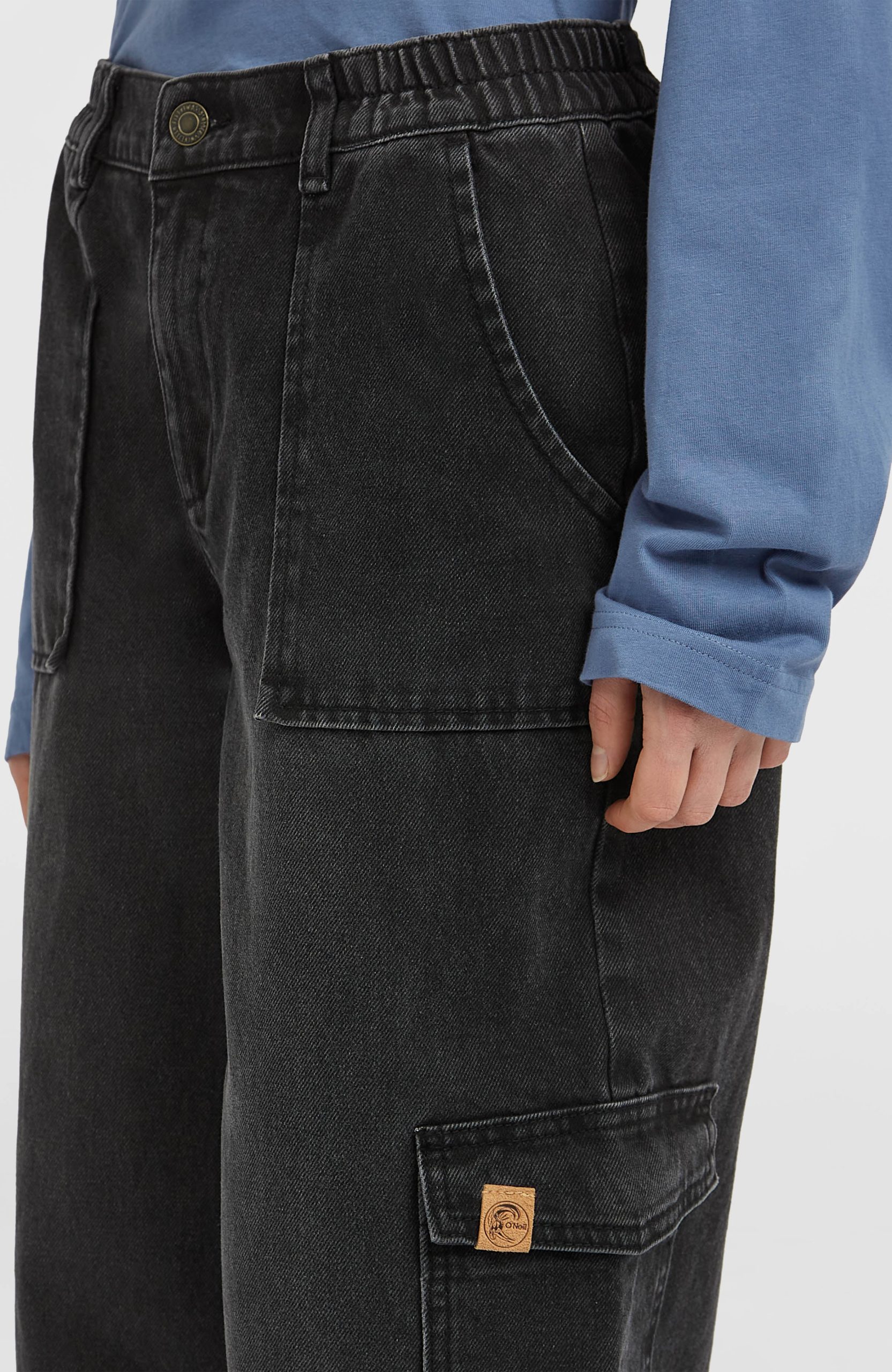 O'Riginals Denim cargobroek | Black Out - Afbeelding 4