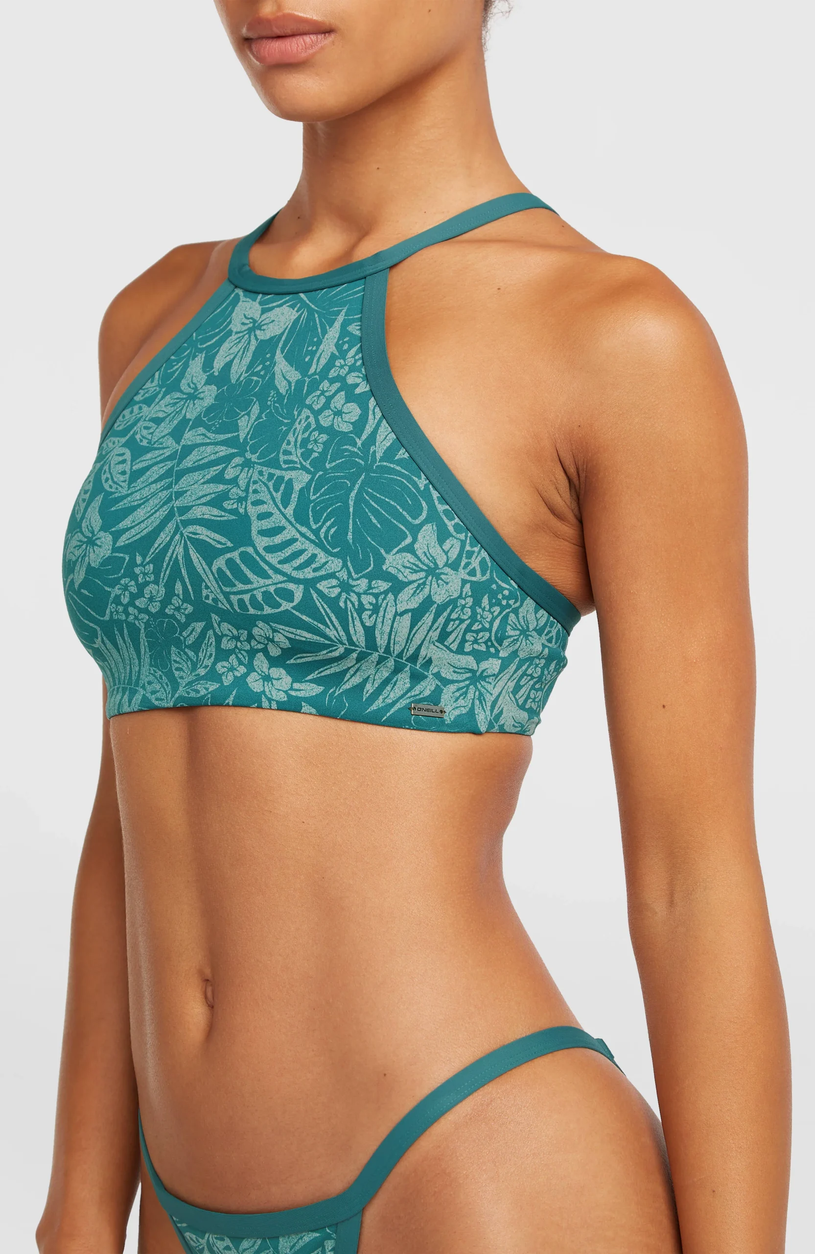 High-Neck bikiniset | Green Island Sky - Afbeelding 3