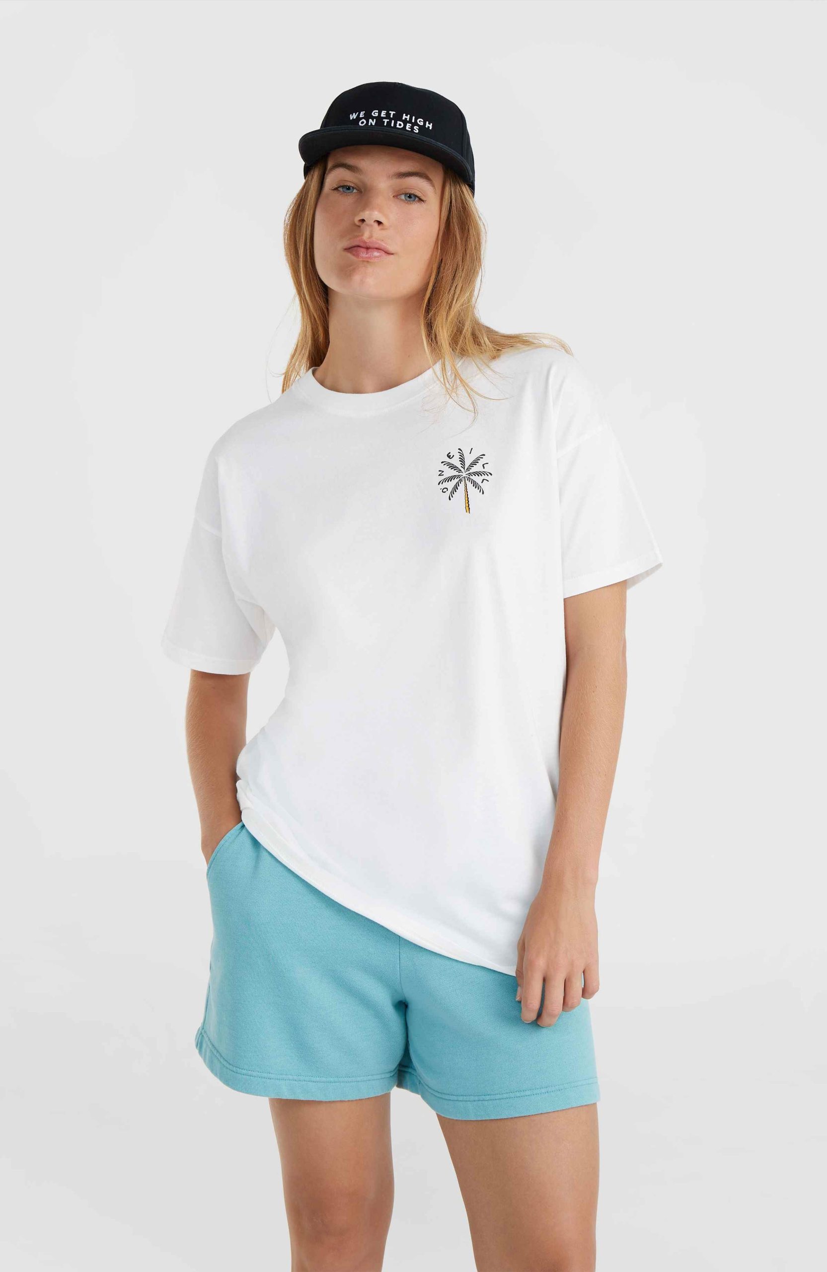 O'Neill Beach Vintage High On Tides T-shirt | Snow White - Afbeelding 2
