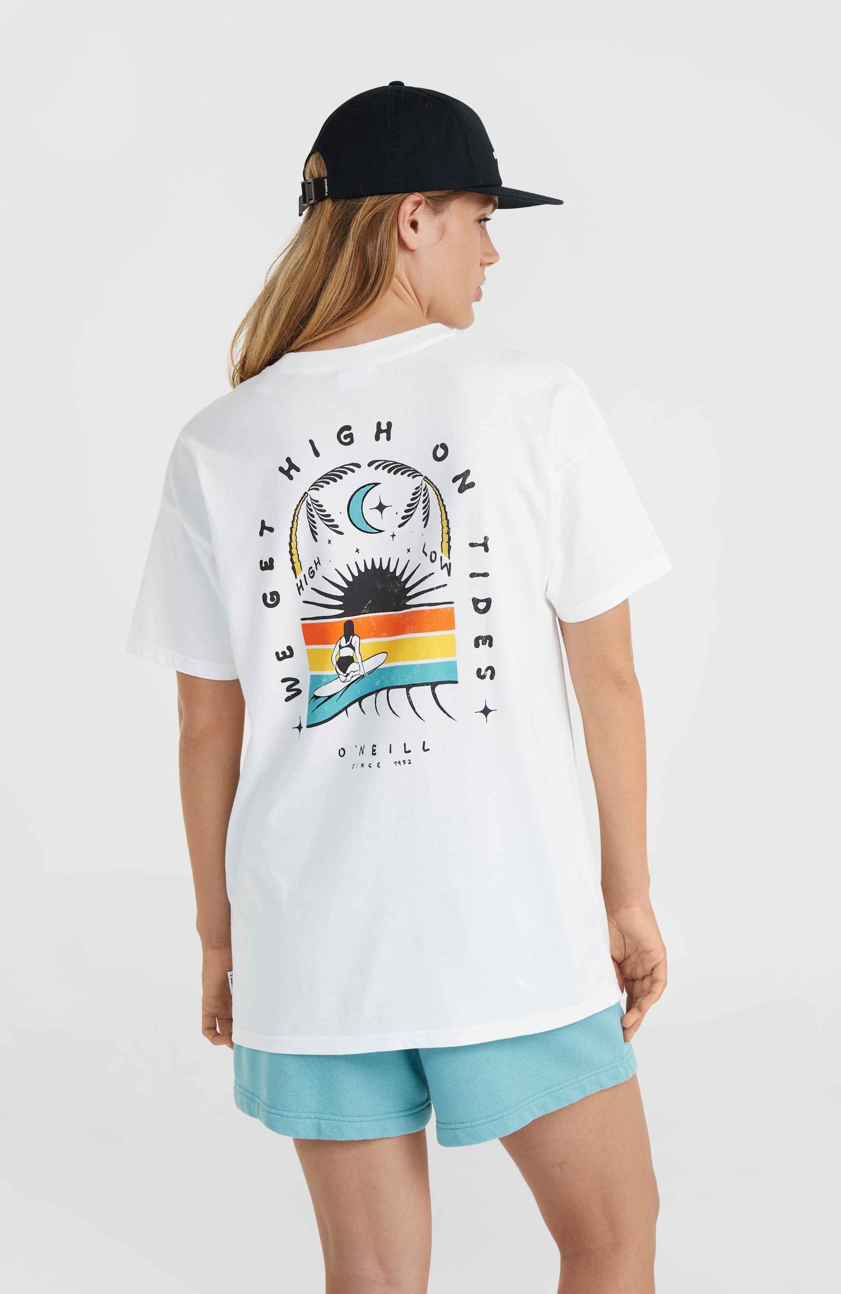 O'Neill Beach Vintage High On Tides T-shirt | Snow White - Afbeelding 4