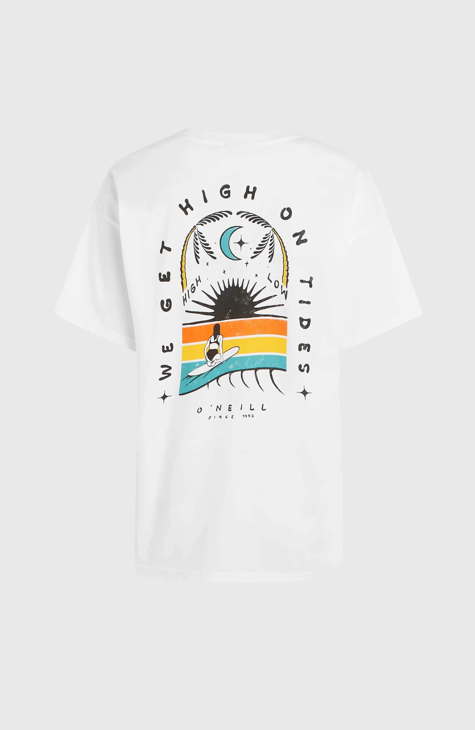 O'Neill Beach Vintage High On Tides T-shirt | Snow White - Afbeelding 8