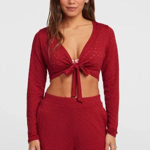 O'Riginals Knotted shirt met lange mouwen | Midnight Poppy