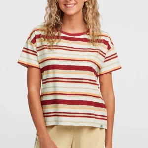 O'Riginals Boxy Stripe T-shirt | Beige Originals tee stripe