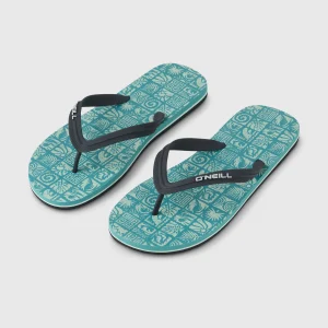 Profile Graphic slippers | Blue Bricks