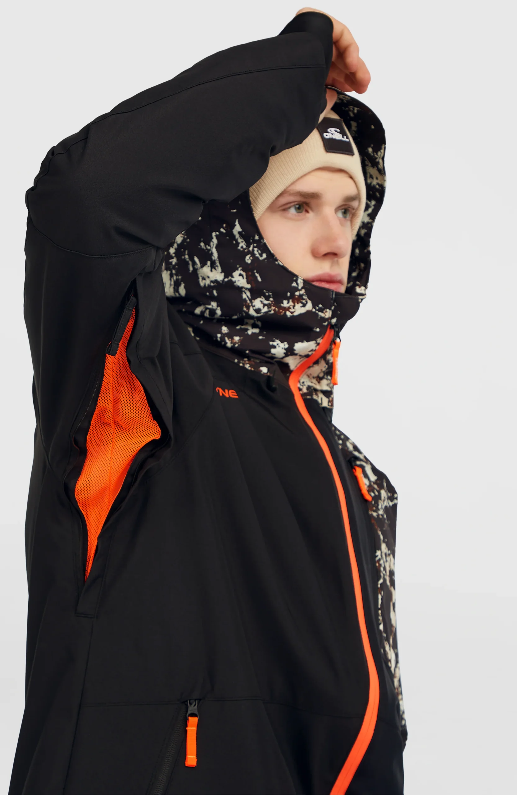 FWC'Cruz Block wintersportjas | Black/Beige Quarry - Afbeelding 3