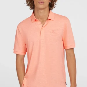 Slub Small Logo polo | Coral Pop