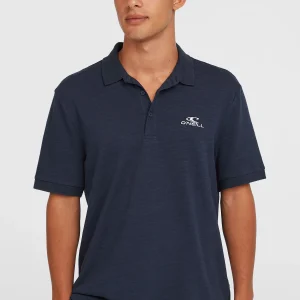 Slub Small Logo polo | Ink Blue