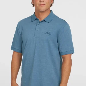 Slub Small Logo polo | Copen Blue