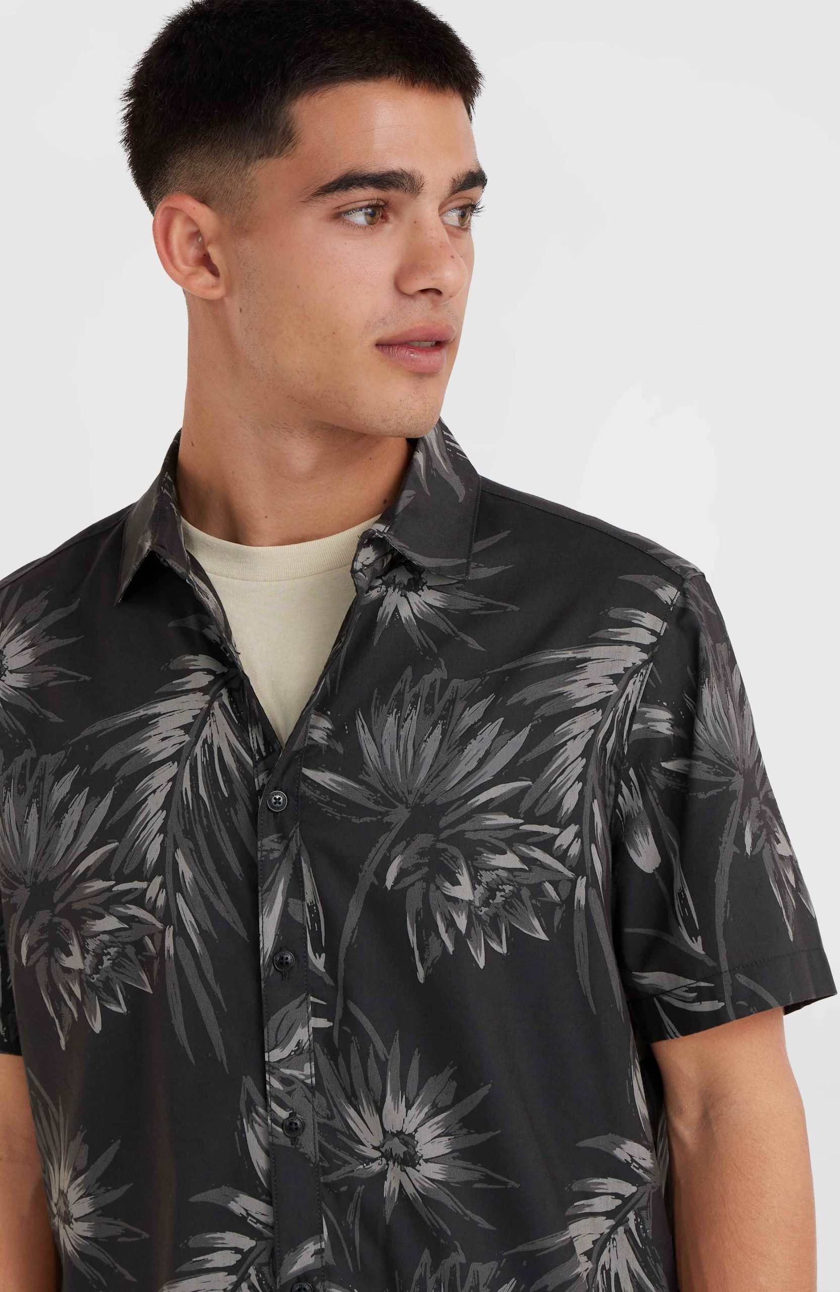 Mix and Match Floral overhemd | Black Tonal Tropican - Afbeelding 3