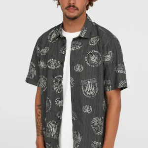 Print overhemd | Black Mystical