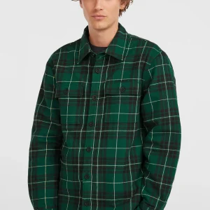 Must-Have overhemd met fleecevoering | Green Flannel Check