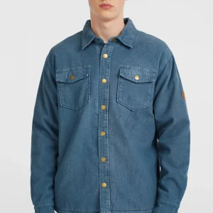 O'Riginals Corduroy overshirt met fleecevoering | Mozart Blue