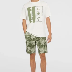 Essentials cargoshort | Green Tonal Dusty Flower