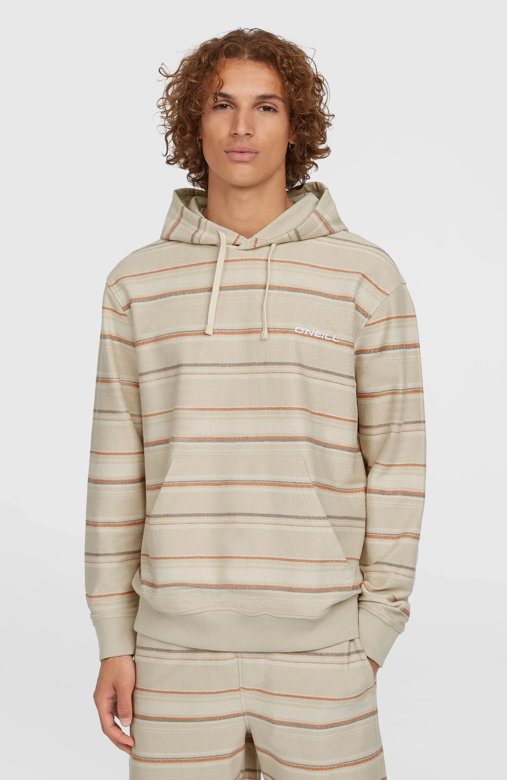 Bavaro hoodie | Beige/Orange Bavaro Stripe - Afbeelding 2