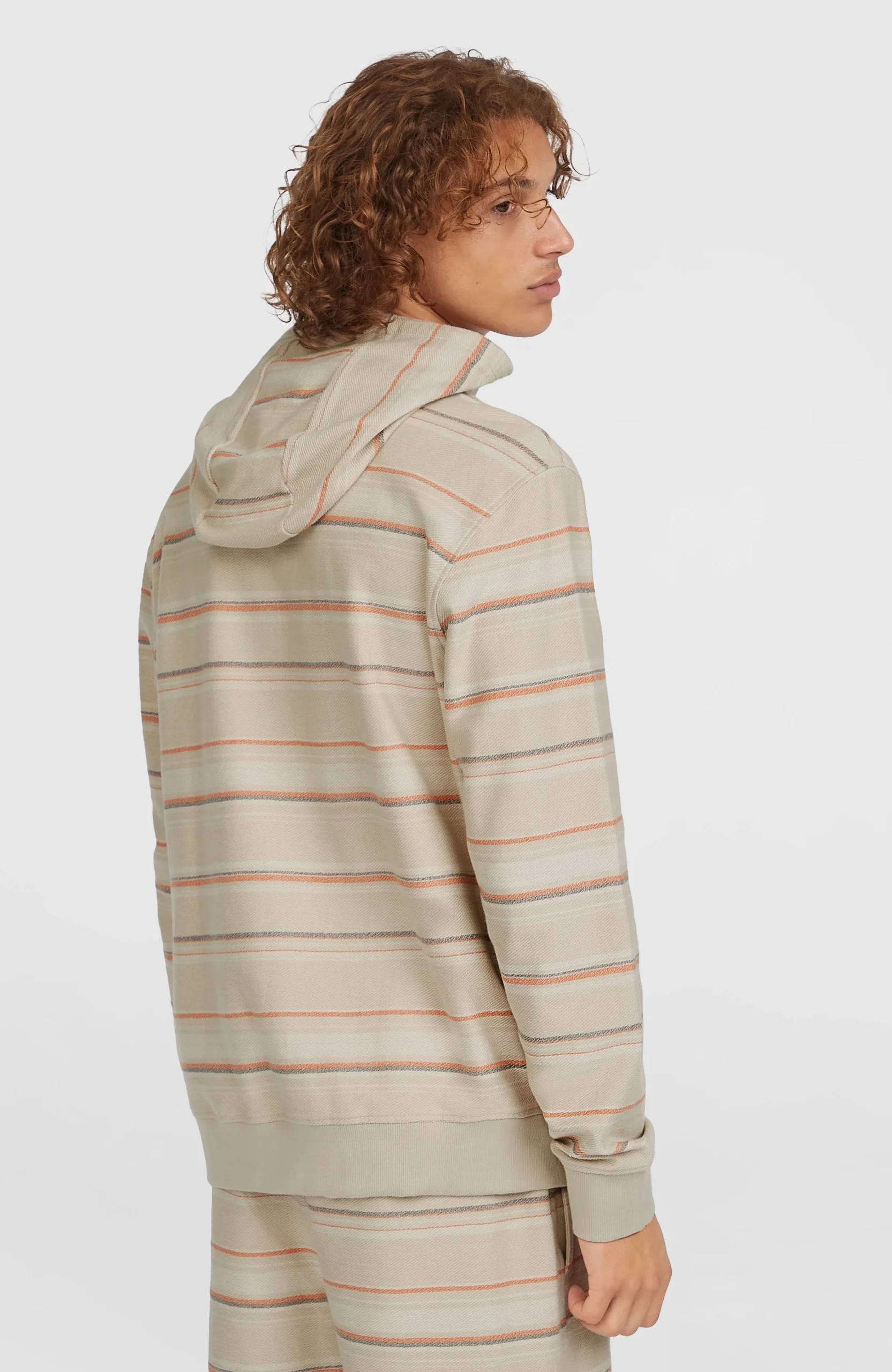 Bavaro hoodie | Beige/Orange Bavaro Stripe - Afbeelding 5
