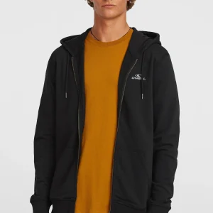 Small Logo hoodie met volledige rits | Black Out