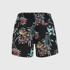 Mix and Match Cali Print 15'' zwembroek | Black Tropicana
