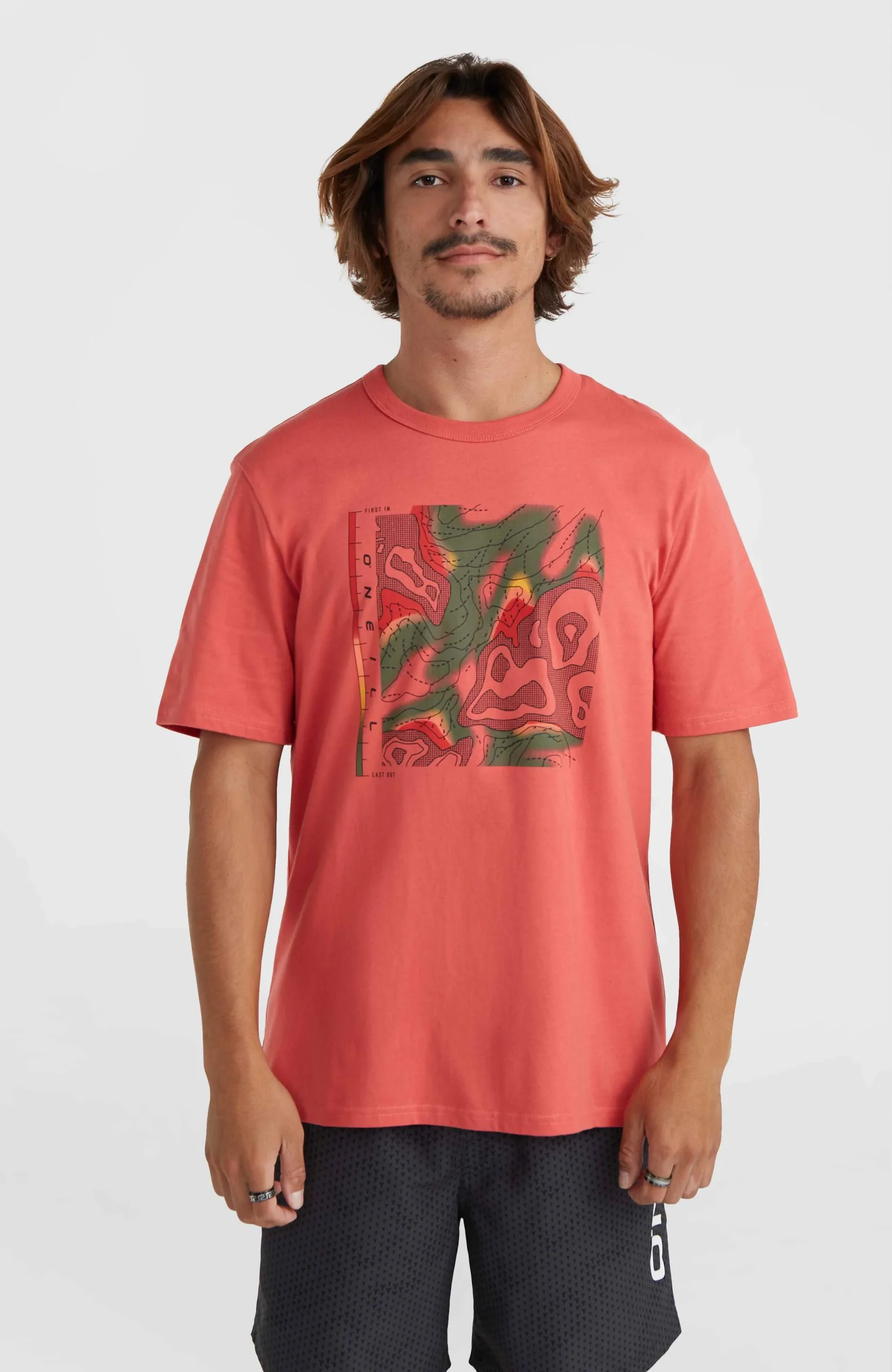 O'Neill TRVLR Series Pacific Polygiene T-shirt | Red Orcher - Afbeelding 2