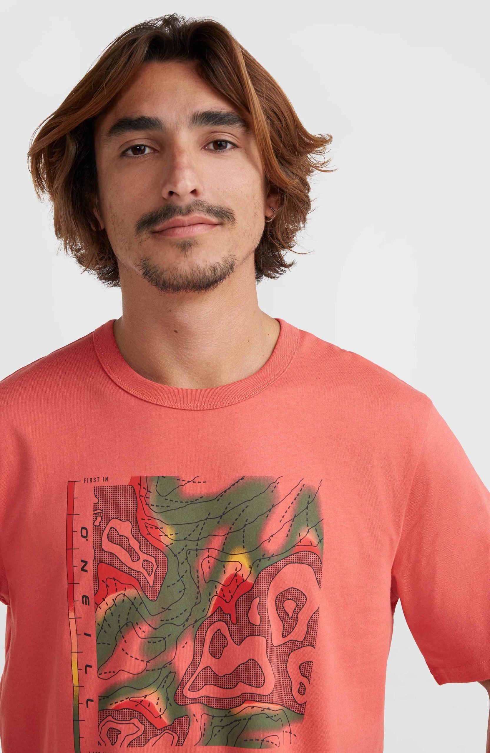 O'Neill TRVLR Series Pacific Polygiene T-shirt | Red Orcher - Afbeelding 3