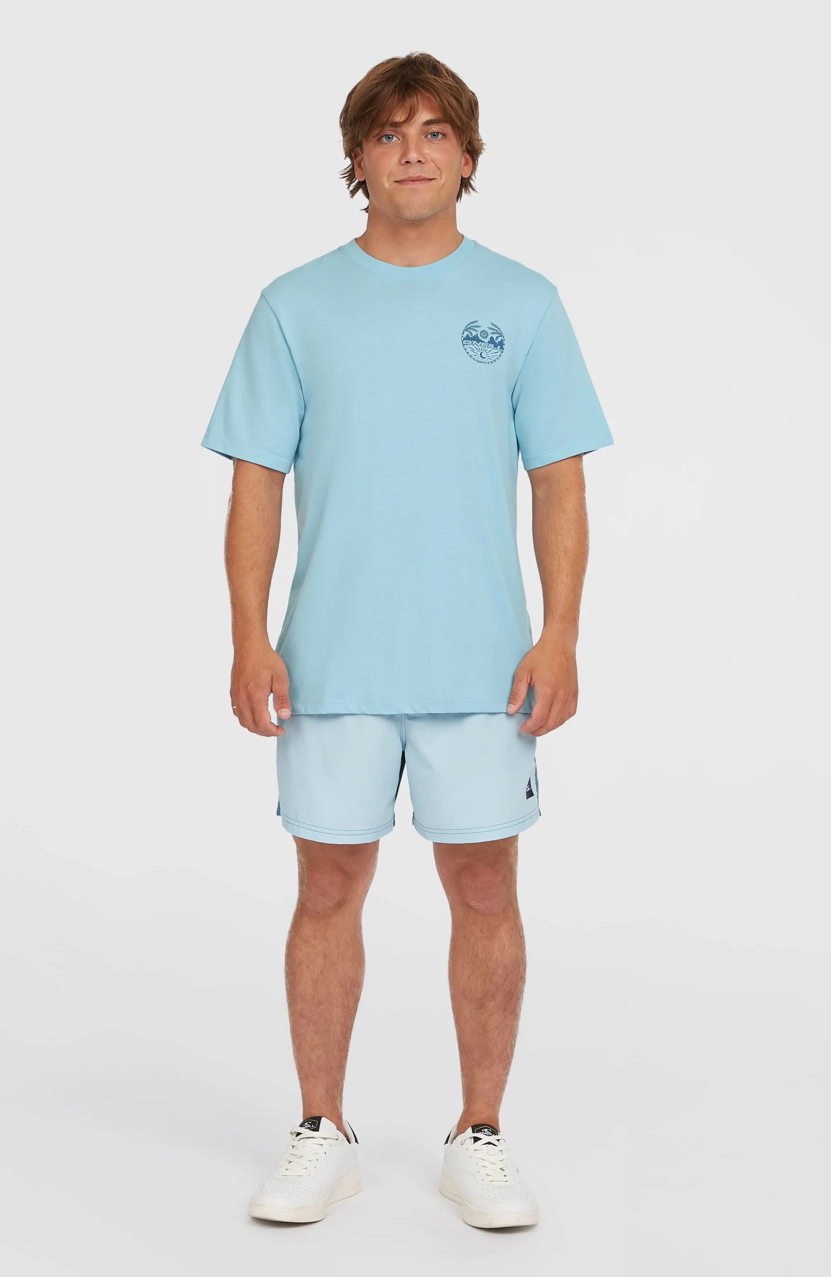 Back Print T-shirt | Morning Glory Melange - Afbeelding 5