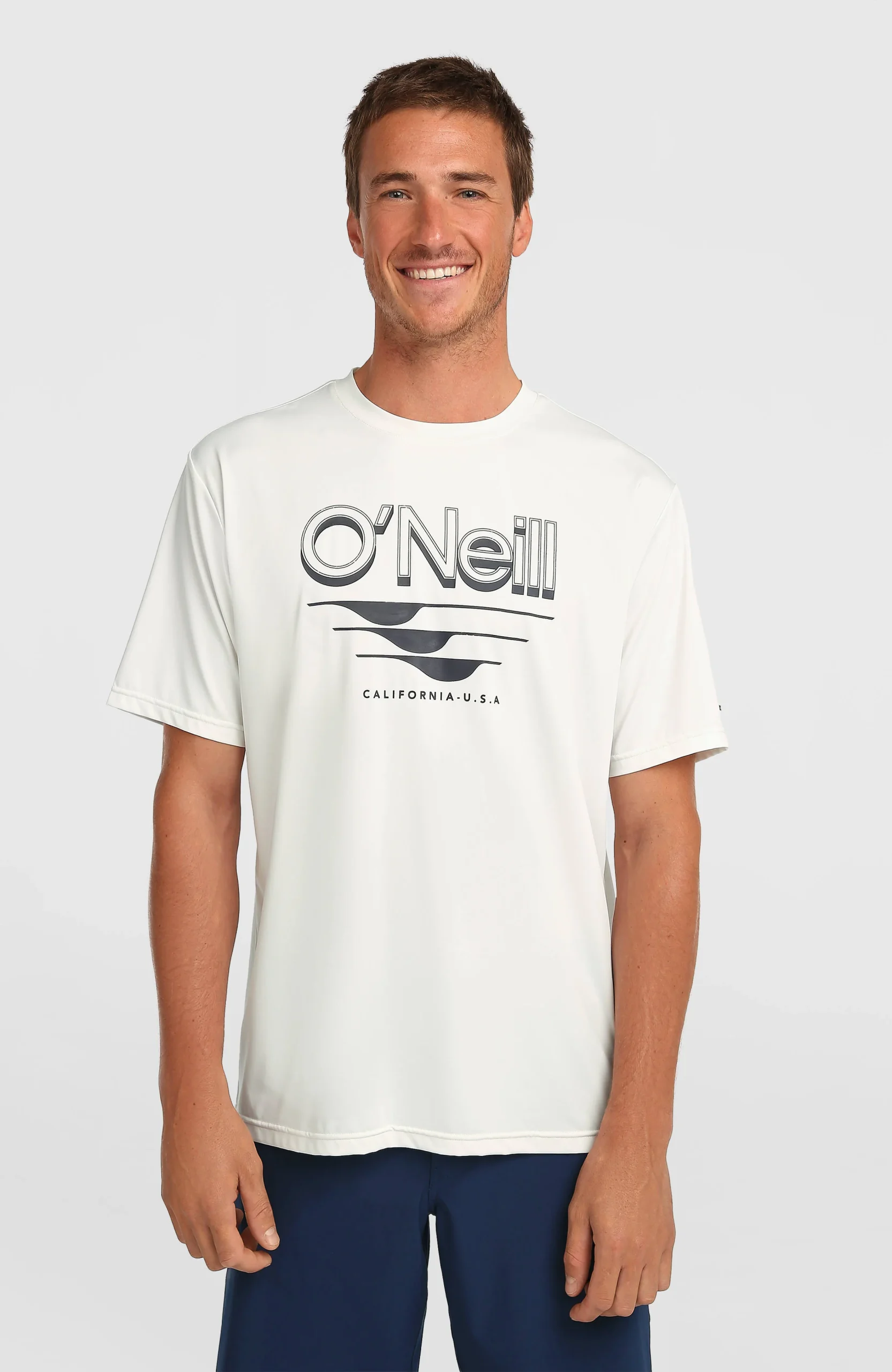 O'Neill Hybrid UPF 50+ Polygiene Graphic T-shirt | Snow White - Afbeelding 2