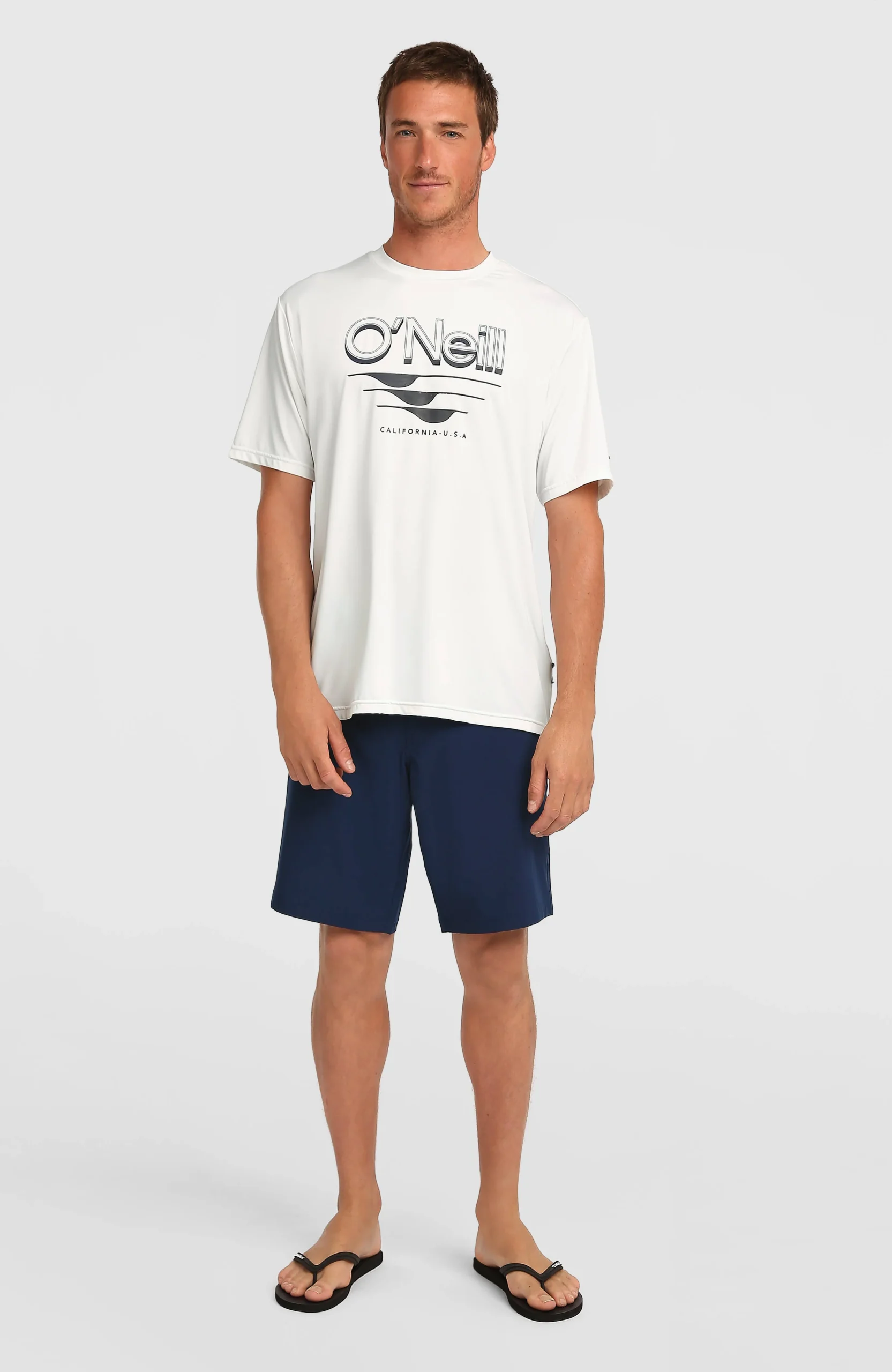 O'Neill Hybrid UPF 50+ Polygiene Graphic T-shirt | Snow White - Afbeelding 5