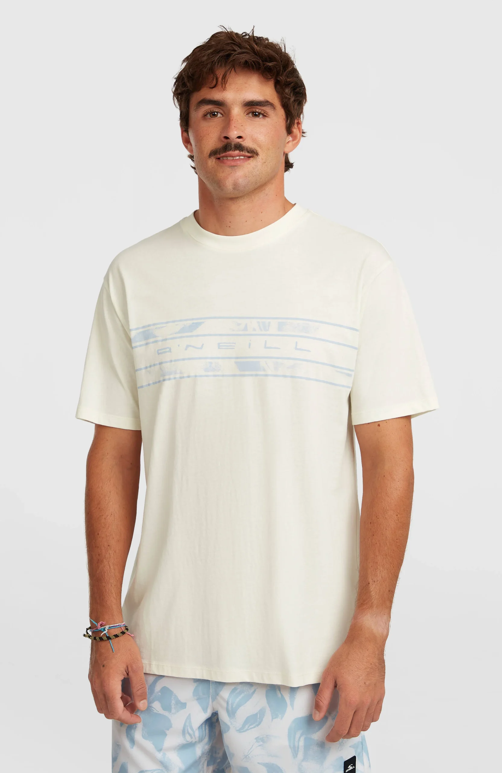 O'Neill Flower Stripe T-shirt | Snow White - Afbeelding 2