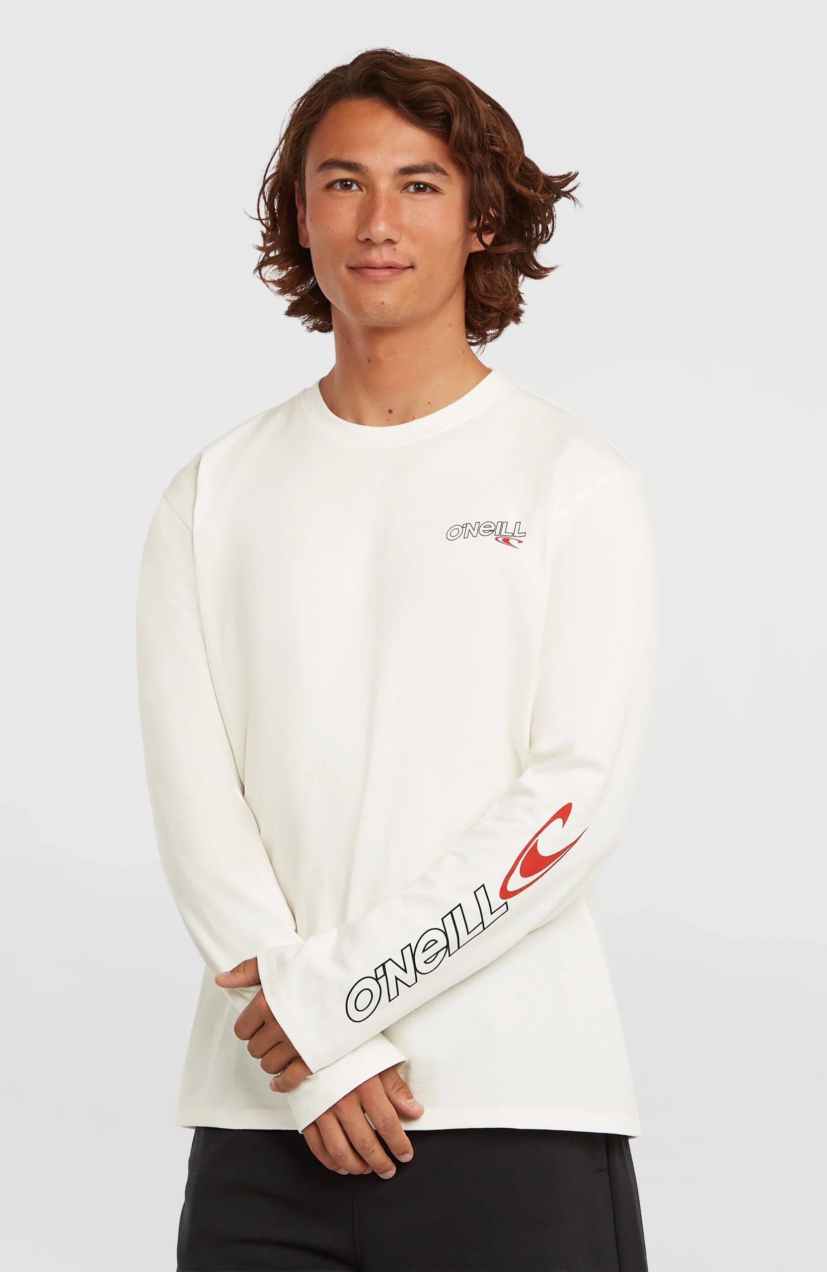 Essentials 90s Logo shirt met lange mouwen | Snow White - Afbeelding 2