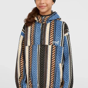 Superfleece hoodie met halve rits | Blue Vintage O'Neill Stripe