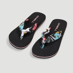 Ditsy Sun slippers | Black/Blue Bluemchen