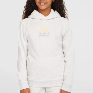 Back Print hoodie | White Melange