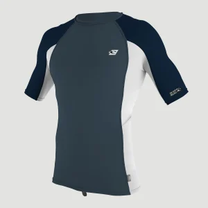 Premium Skins Short Sleeve Rash Guard | CADET BLUE/WHITE/ABYSS