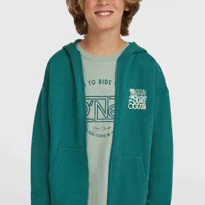 Graphic capuchonvest met volledige rits | Botanical Heat