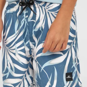 Cali 14'' zwembroek | Blue Dipped Leaves