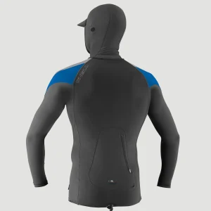 O'Zone Long Sleeve Crew Skin with Hood | GRAPHITE/COOL GREY/OCEAN
