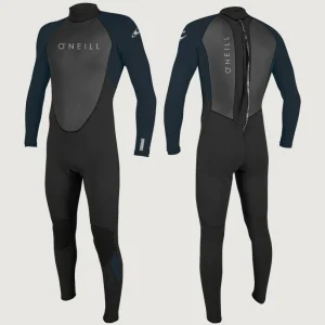 Reactor-2 3/2mm Back Zip Full Wetsuit | BLK/SLATE
