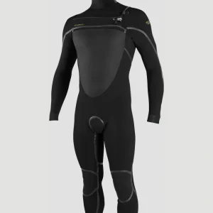 Psycho Tech 6/4mm Chest Zip Hood | BLACK/BLACK