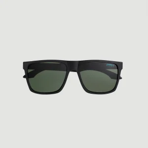 Blue Lyn Sunglasses | MATTE BLACK/ GREEN RETRO PRINT