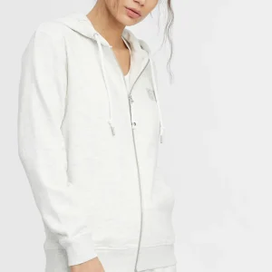 Triple Stack Full Zip Hoodie | White Melee