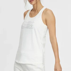 Triple Stack Racer Tanktop | Powder White
