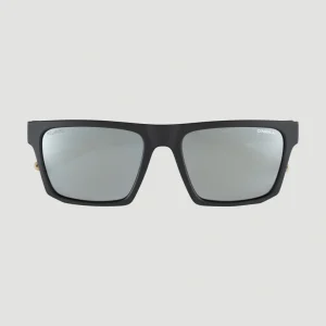 Beacons Sunglasses | MATTE BLACK/ GREEN RETRO PRINT