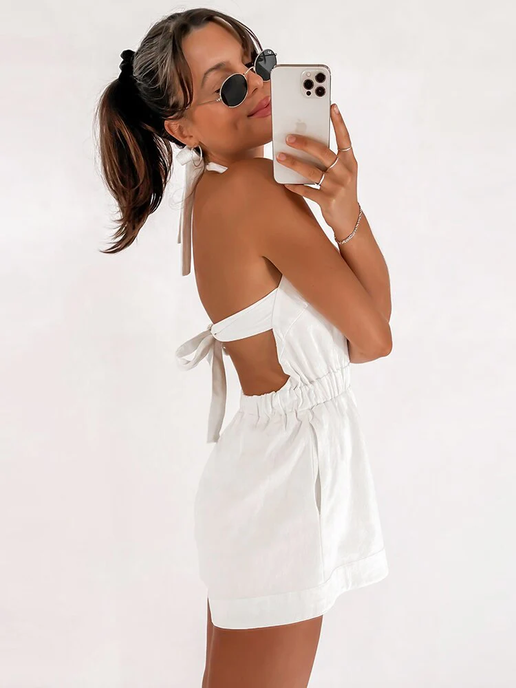 Nava™ Jumpsuit – 100% Katoen High Waist Zomerlook | Becker’s Amsterdam™ - Afbeelding 4